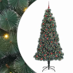 Árbol de Navidad Artificial Pre-iluminado con Juego de Bolas
