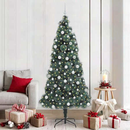 Árbol de Navidad artificial preiluminado con juego de bolas