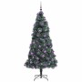 Árbol de Navidad artificial preiluminado con set de bolas