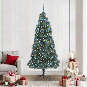 Árbol de Navidad Artificial Pre-iluminado con Juego de Bolas