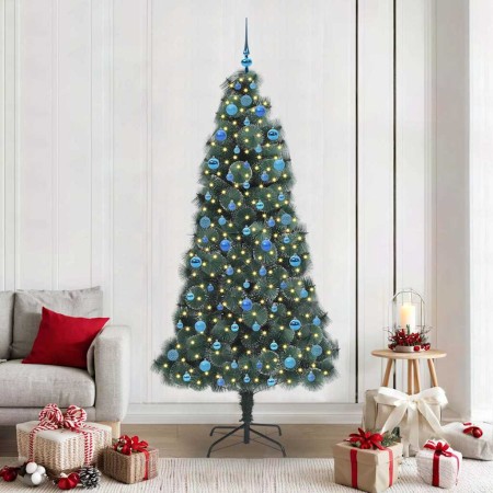 Árbol de Navidad Artificial Pre-iluminado con Juego de Bolas