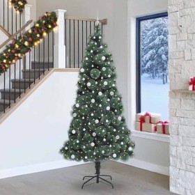 Árbol de Navidad artificial preiluminado con juego de bolas