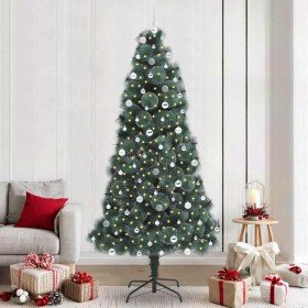 Árbol de Navidad artificial preiluminado con juego de bolas