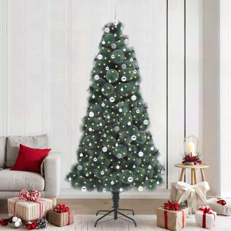 Árbol de Navidad artificial preiluminado con juego de bolas
