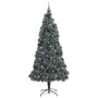 árbol de Navidad artificial preiluminado con set de bolas