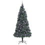 árbol de Navidad artificial preiluminado con set de bolas