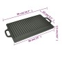Parrilla grill reversible hierro fundido 50x23 cm de vidaXL, Planchas - Ref: Foro24-50126, Precio: 33,21 €, Descuento: %