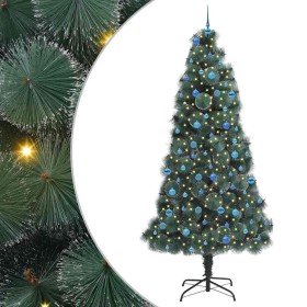 Árbol de Navidad artificial preiluminado con juego de bolas