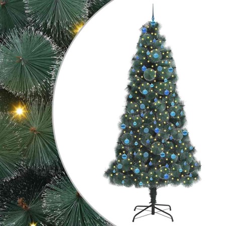 Árbol de Navidad artificial preiluminado con juego de bolas