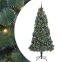 Árbol de Navidad artificial preiluminado con set de bolas