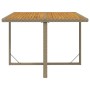 Mesa de jardín ratán sintético madera acacia beige 109x107x74cm de vidaXL, Mesas de jardín - Ref: Foro24-316791, Precio: 87,2...
