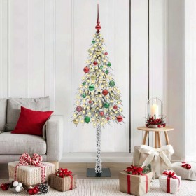 Árbol de Navidad con 150 LED con soporte 150 cm PE y Acero