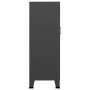 Baúl de almacenaje industrial metal antracita 70x40x115 cm