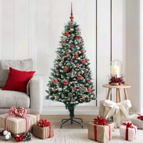Árbol de Navidad artificial Verde 150 cm PVC y Acero y Plástico