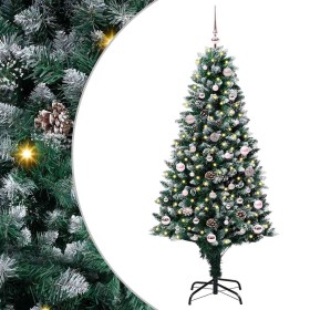 Árbol de Navidad artificial Verde 150 cm PVC y Acero y Plástico
