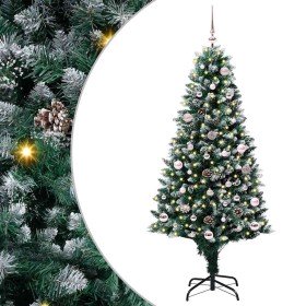 Árbol de Navidad artificial Verde 150 cm PVC y Acero y Plástico