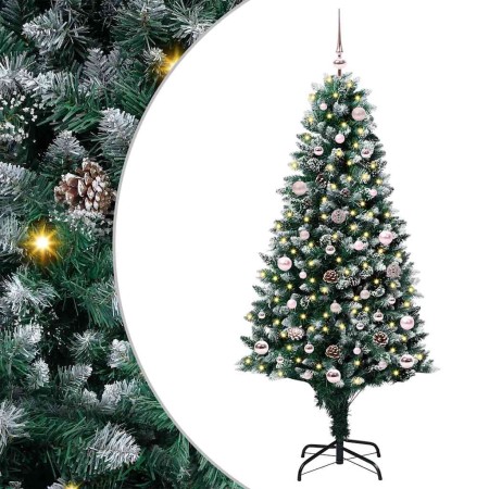 Árbol de Navidad artificial Verde 150 cm PVC y Acero y Plástico