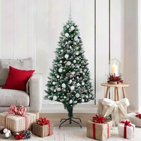 Árbol de Navidad artificial Verde 150 cm PVC y Acero y Plástico