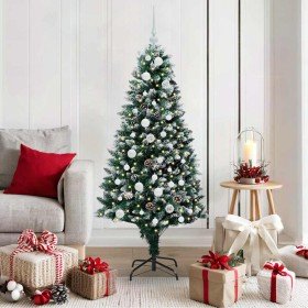 Árbol de Navidad artificial Verde 150 cm PVC y Acero y Plástico