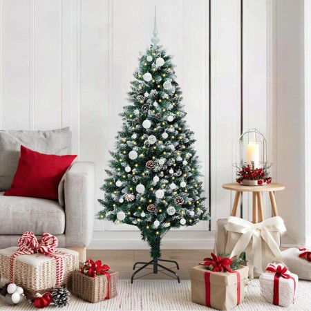 Árbol de Navidad artificial Verde 150 cm PVC y Acero y Plástico