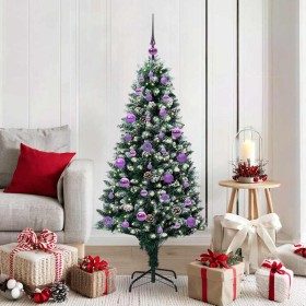 Árbol de Navidad artificial Verde 150 cm PVC y Acero y Plástico