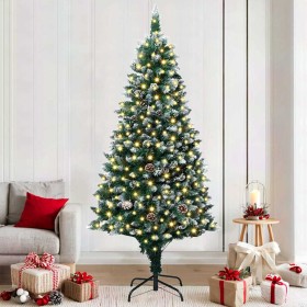 Árbol de Navidad artificial Verde 180 cm PVC y Acero y Plástico