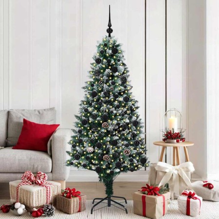 Árbol de Navidad artificial Verde 180 cm PVC y Acero y Plástico