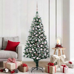 Árbol de Navidad artificial Verde 180 cm PVC y Acero y Plástico
