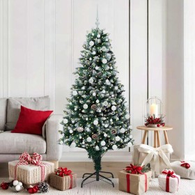 Árbol de Navidad artificial Verde 180 cm PVC y Acero y Plástico