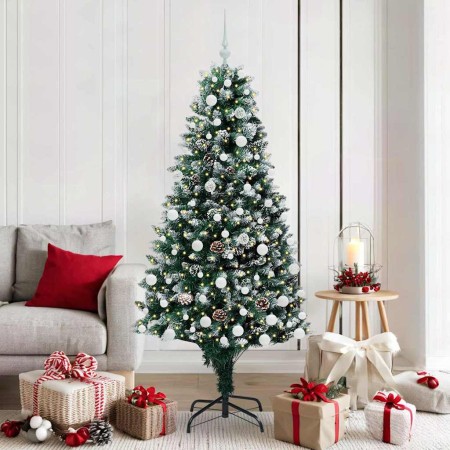 Árbol de Navidad artificial Verde 180 cm PVC y Acero y Plástico