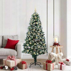 Árbol de Navidad artificial Verde 180 cm PVC y Acero y Plástico