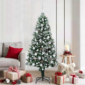 Árbol de Navidad artificial Verde 180 cm PVC y Acero y Plástico