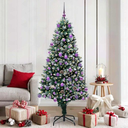 Árbol de Navidad artificial Verde 180 cm PVC y Acero y Plástico