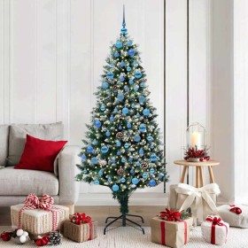 Árbol de Navidad artificial Verde 180 cm PVC y Acero y Plástico
