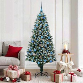 Árbol de Navidad artificial Verde 180 cm PVC y Acero y Plástico