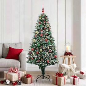 Árbol de Navidad artificial Verde 180 cm PVC y Acero y Plástico