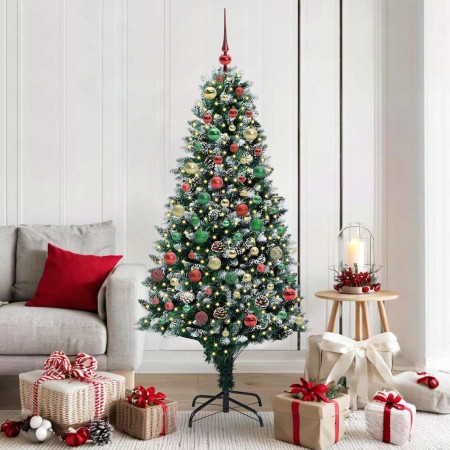 Árbol de Navidad artificial Verde 180 cm PVC y Acero y Plástico