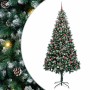Árbol de Navidad artificial Verde 210 cm PVC y Acero y Plástico