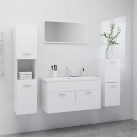 Conjunto de muebles de baño aglomerado blanco
