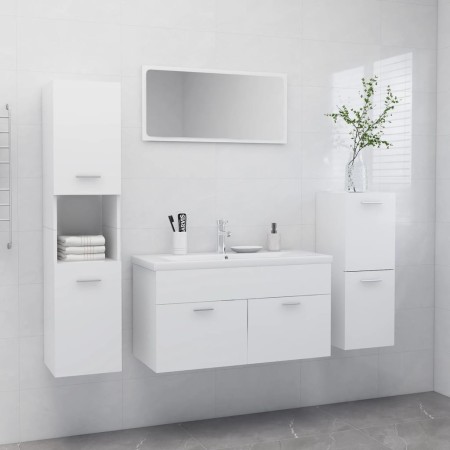 Juego de muebles de baño madera de ingeniería blanco de vidaXL, Muebles de baño - Ref: Foro24-3070928, Precio: 169,99 €, Desc...