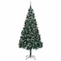 Árbol de Navidad artificial Verde 210 cm PVC y Acero y Plástico