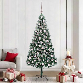 Árbol de Navidad artificial Verde 210 cm PVC y Acero y Plástico