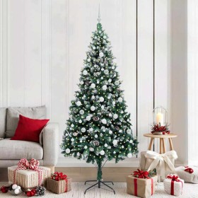 Árbol de Navidad artificial Verde 210 cm PVC y Acero y Plástico