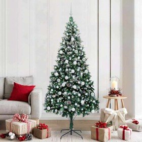 Árbol de Navidad artificial Verde 210 cm PVC y Acero y Plástico