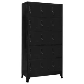 Schwarzer Stahlspind 90x40x180 cm von vidaXL, Schließfächer und Lagerschränke - Ref: Foro24-339822, Preis: 329,01 €, Rabatt: %
