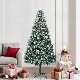 Árbol de Navidad artificial Verde 210 cm PVC y Acero y Plástico