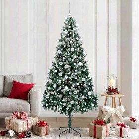 Árbol de Navidad artificial Verde 210 cm PVC y Acero y Plástico