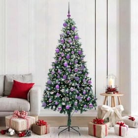 Árbol de Navidad artificial Verde 210 cm PVC y Acero y Plástico
