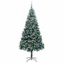 Árbol de Navidad artificial Verde 210 cm PVC y Acero y Plástico