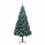 Árbol de Navidad artificial Verde 210 cm PVC y Acero y Plástico